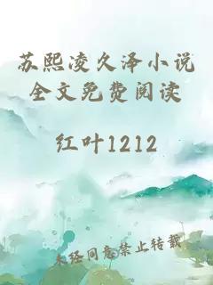 苏熙凌久泽小说全文免费阅读